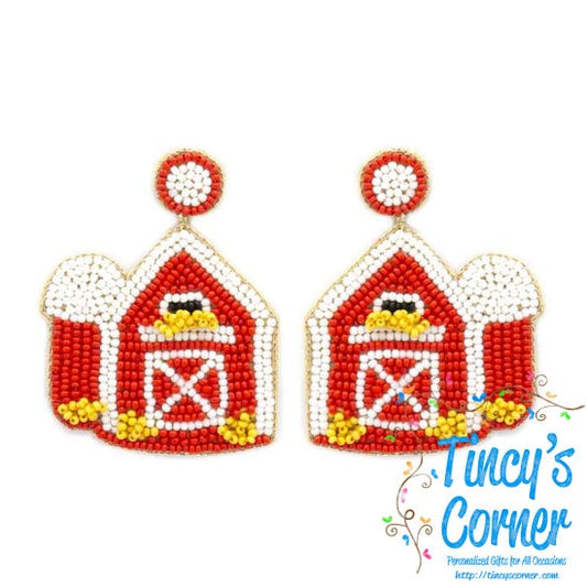 Farm Sweet Farm Beaded Earrings