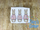 Girl Bunny Jacket Trio Applique T-Shirt