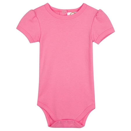 Girl's Short Puff Sleeve Bodysuit