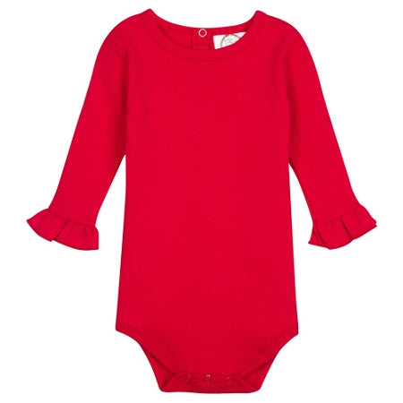 Girl's LS Ruffle Bodysuit