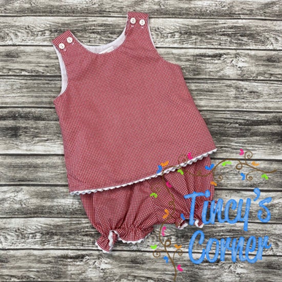 Gingham Top w/Bloomers