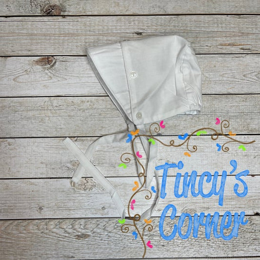 Boy's White Bonnet