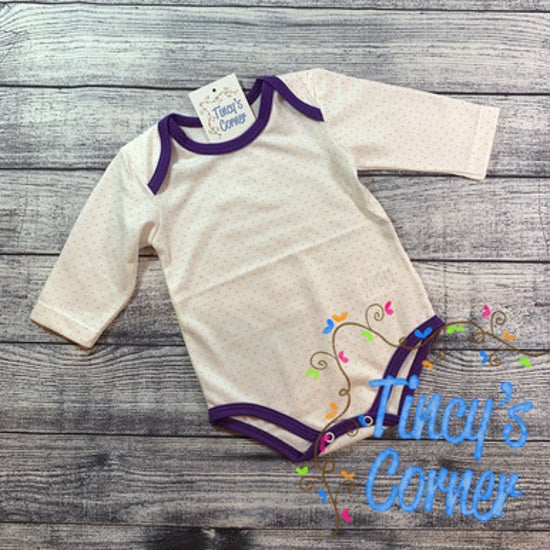 Yellow Dots w/Purple Bodysuit